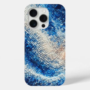 Luxe 3D Blauwe Mozaïek Golf Case Vloeiend Blauw &
