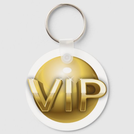 Luxe 3D Gouden VIP-embleem Sleutelhanger (Voorkant)