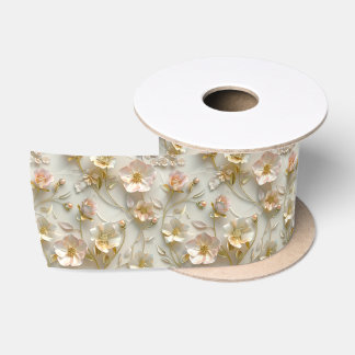 Luxe 3D-reliëf bloemmotief goud folie elegant cade Lint