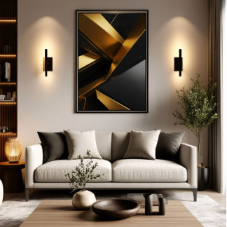 Luxe 3D wand moderne metalen ontwerp Poster