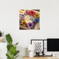 Luxe 3D Wenskaart met Floral Design