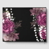 Luxe 40e verjaardag Gepersonaliseerde Roos wijn Gastenboek (Achterkant)