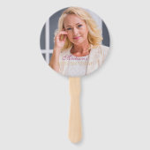 Luxe 50e verjaardag aangepaste foto Glitter Handwaaier (Achterkant)