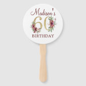 Luxe 60th Birthday Foto Hand Fan Handwaaier (Voorkant)