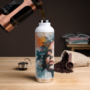 Luxe Abstract Bloemenschildering van een Vrouw Kun Waterfles