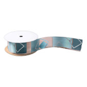 Luxe Abstract | Blush Roos Gold en Blauwgroen geom Lint (Spoel)