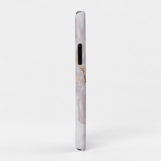 Luxe abstract goud marmeren patroon monogram Case-Mate iPhone case (Achterkant/rechts)
