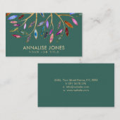 Luxe Abstracte boom kleurrijke geodebladeren Visitekaartje (Voorkant / Achterkant)