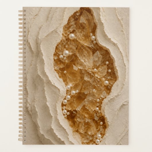 Luxe Abstracte Geode Notitieboek (Voorkant)