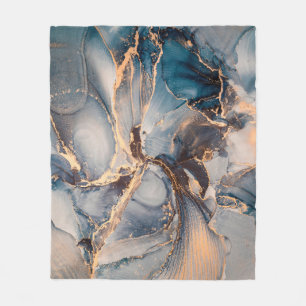 Luxe abstracte schilderkunst in alcoholinkt fleece deken