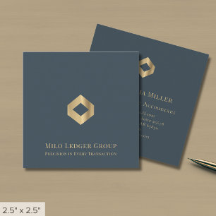 Luxe Accounting Tax Consulting Aangepaste Logo Vierkante Visitekaartje