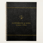 Luxe advocaat voor goud en zwart leder planner (Voorkant)