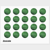 Luxe afstuderen groene glitter monogram Sticker (Vel)