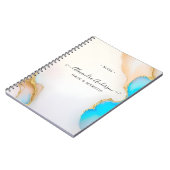 Luxe Agate Marble Signature Script Notitieboek (Linkerzijde)