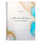 Luxe Agate Marble Signature Script Notitieboek (Voorkant)