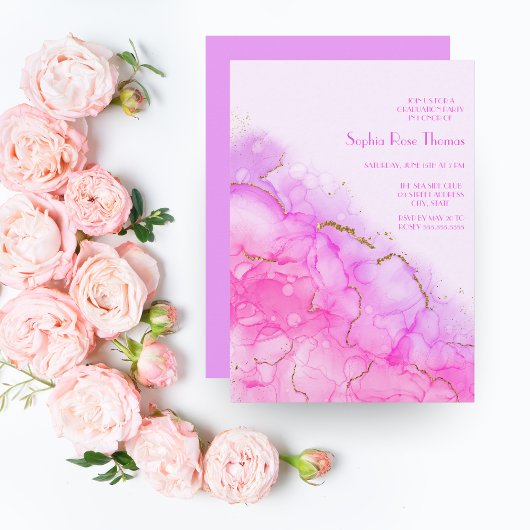 Luxe alcoholinkt Gold Glitter Elegant Afstuderen Kaart