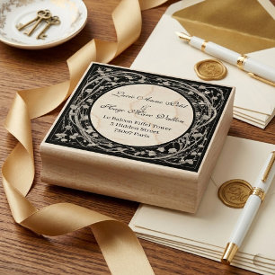 Luxe Alphonse Mucha Lijst Trouw Retouradres Rubberstempel