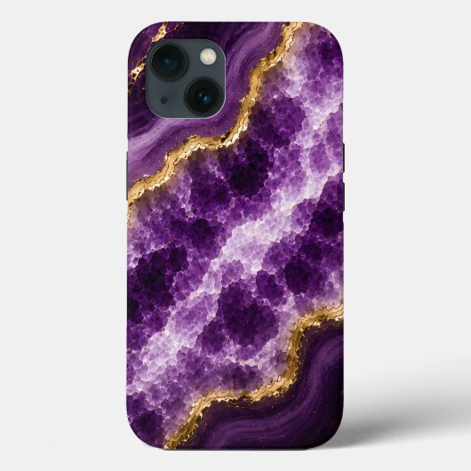 Luxe Amethyst Marmer Geode Case-Mate iPhone Case (Achterkant)