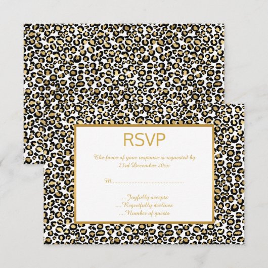 LUXE ANIMAL MOTIF LÉOPARD RSVP (Devant / Derrière)