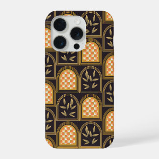 Luxe Art Deco geometrisch bloemmotief naadloos pat iPhone 15 Pro Hoesje