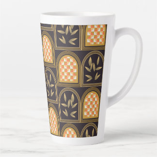 Luxe Art Deco geometrisch bloemmotief naadloos pat Latte Mok
