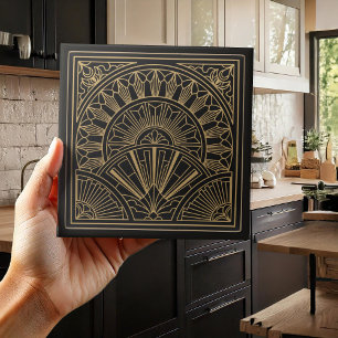 Luxe Art Deco geometrische Pat#2 ID1196 Tegeltje