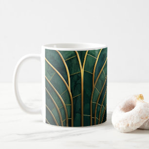 Luxe Art Deco in smaragdgroen en goud Koffiemok