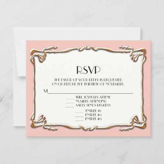 Luxe Art Deco Nouveau Gatsby Style Menu (Voorkant)
