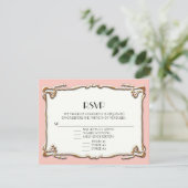 Luxe Art Deco Nouveau Gatsby Style Menu (Staand voorkant)