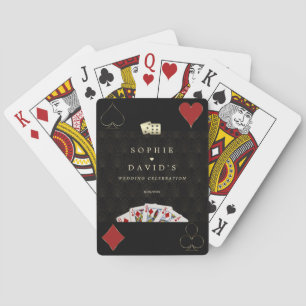 Luxe Art Deco Vegas Casino Royale Bruiloft Pokerkaarten