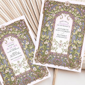 Luxe Art Nouveau Bloemenbruiloft Kaart