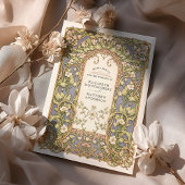 Luxe Art Nouveau Bloemenbruiloft Kaart