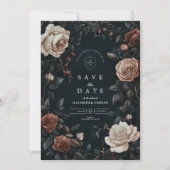 Luxe Art Nouveau Floral Wedding Save The Date (Voorkant)