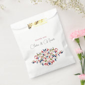 Luxe Artistieke Botanische Bloemen Paisley Wedding Bedankzakje (Gezegeld)