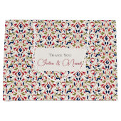 Luxe Artistieke Botanische Bloemen Paisley Wedding Groot Cadeauzakje (Voorkant)