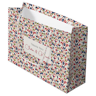 Luxe Artistieke Botanische Bloemen Paisley Wedding Groot Cadeauzakje