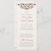 Luxe Artistieke Botanische Bloemrijke Paisley Brui Programma (Voorkant / Achterkant)