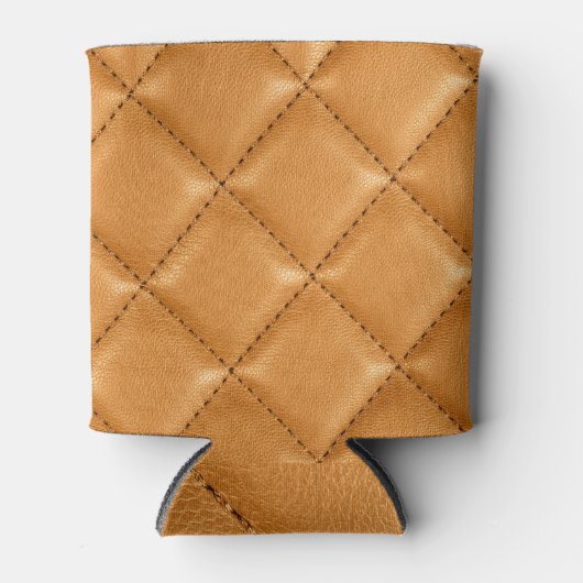 Luxe auto bruin leer, interieur textuur. blikjeskoeler (Voorkant)