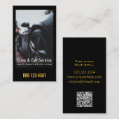 Luxe auto limousine & auto service QR-code Visitekaartje (Voorkant / Achterkant)