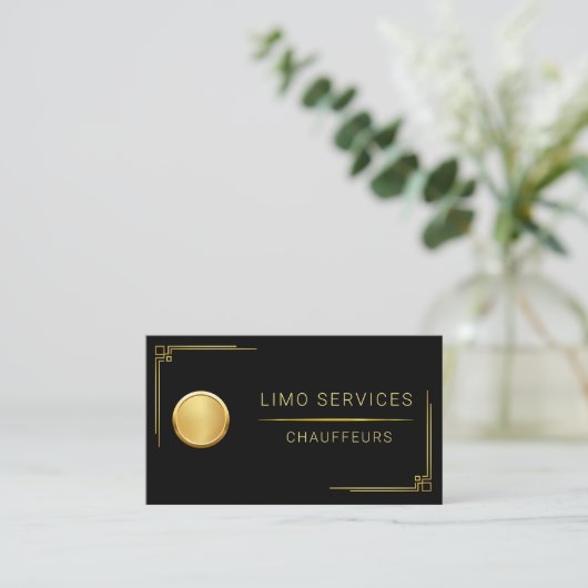 Luxe auto limousine & auto service QR-code Visitekaartje (Staand voorkant)