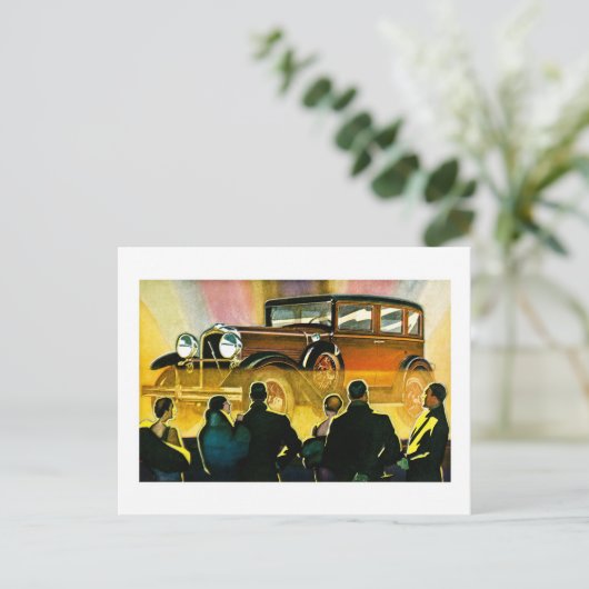 luxe auto-reclame briefkaart (Staand voorkant)