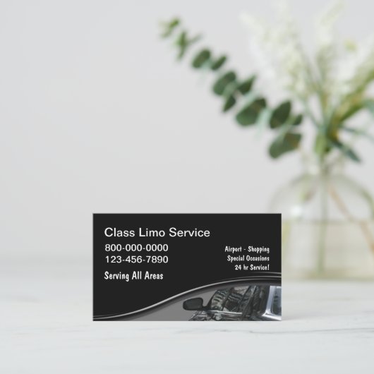 Luxe auto service moderne Visitekaartjes (Staand voorkant)