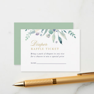 Luxe Baby shower Floral Carte Raffle