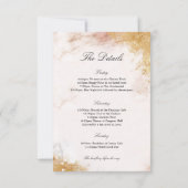 Luxe Bachelorette Week-end Itinéraire Invitation (Dos)