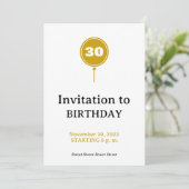 Luxe Balloon Invitation d'anniversaire (Debout devant)