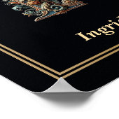 Luxe Barok Letter I Monogram Poster (Hoek)