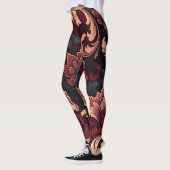 Luxe Barokke Bloemige Spiraalpatroon Ontwerp Leggings (Links)