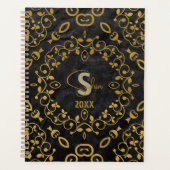 Luxe Baroque  Black en Gold Planner (Voorkant)