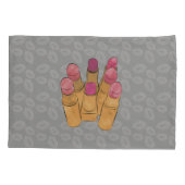 Luxe Beauty Lipstick Kiss Pillowcase Kussensloop (Achterkant)