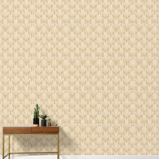 Luxe Beige Heringbone Geometrisch Behang